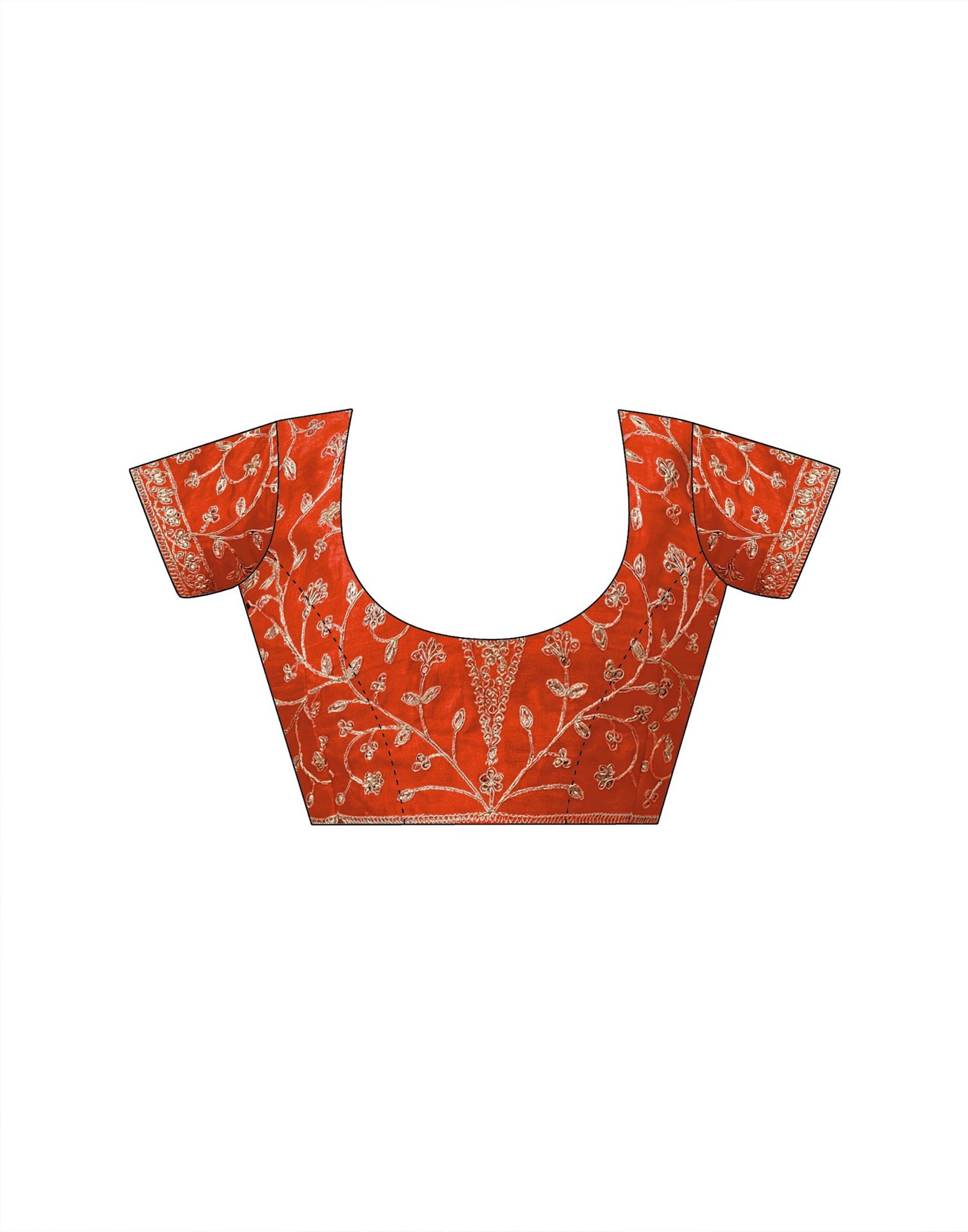 Orange Georgette Laheriya Printed Saree
