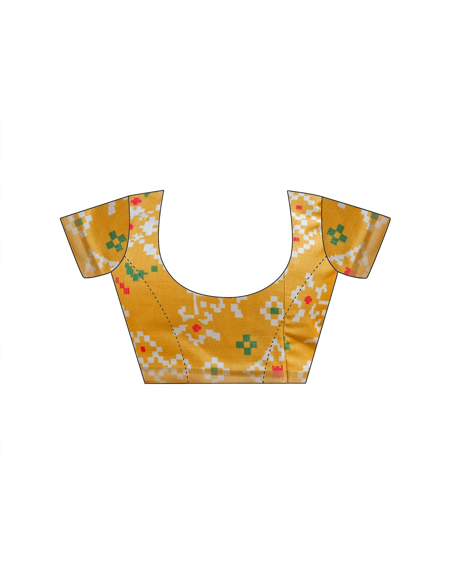 White Silk Printed Saree