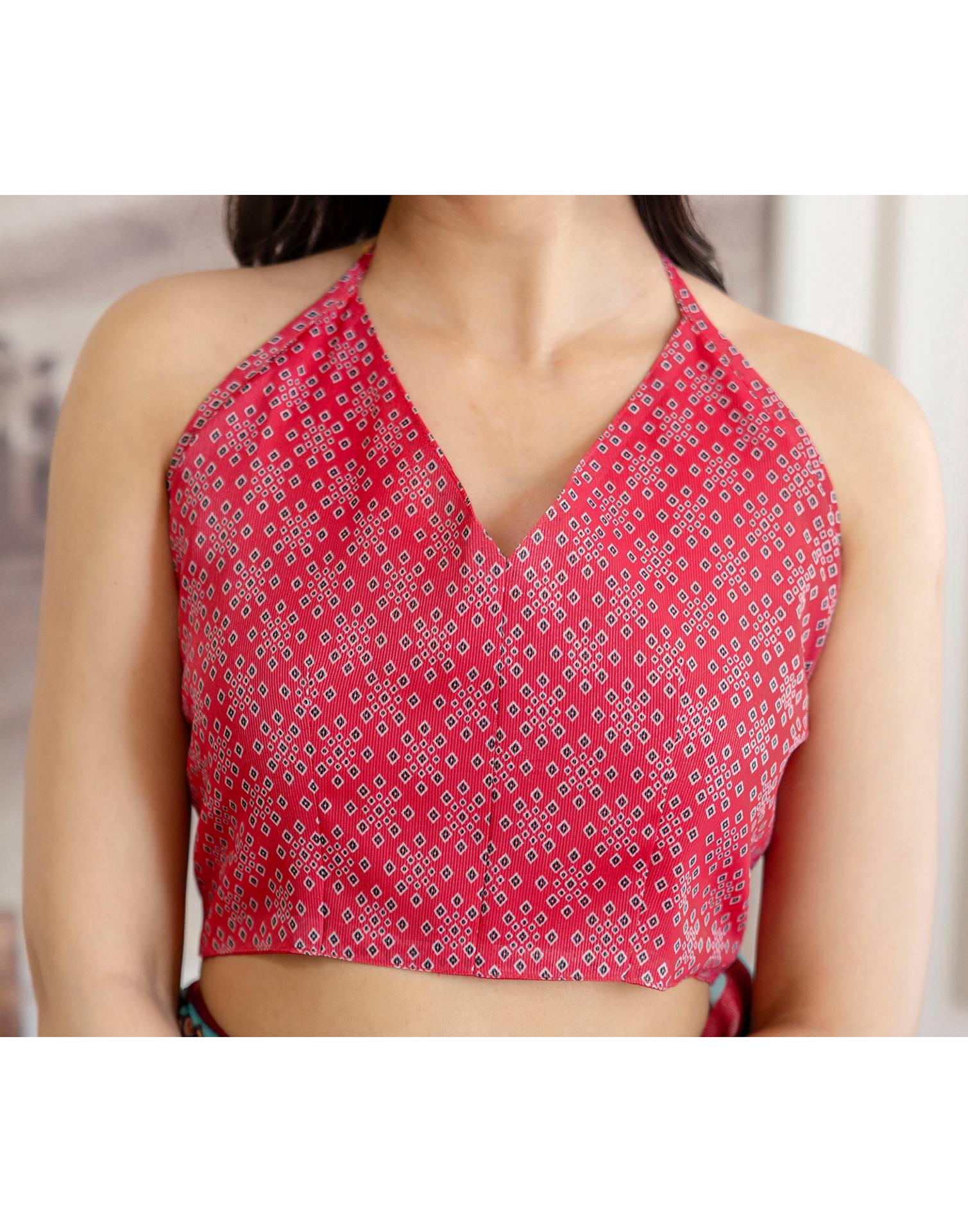 Pink Shimmer Silk Bandhani Printed Saree