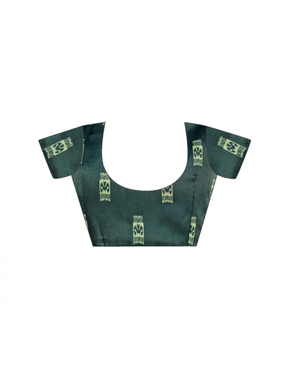 Mint Green Shimmer Silk Printed Saree