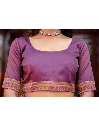 Cream Shimmer Silk Printed Saree