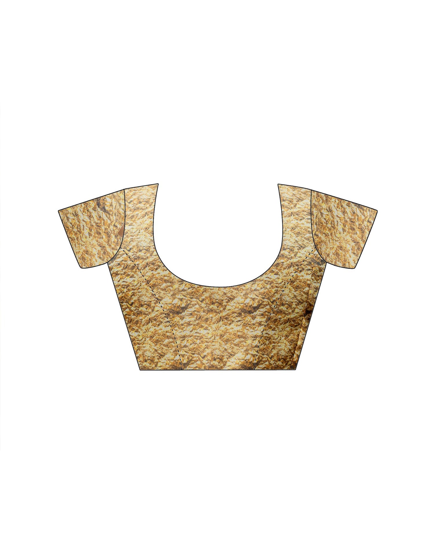 Off White Shimmer Silk Printed Saree