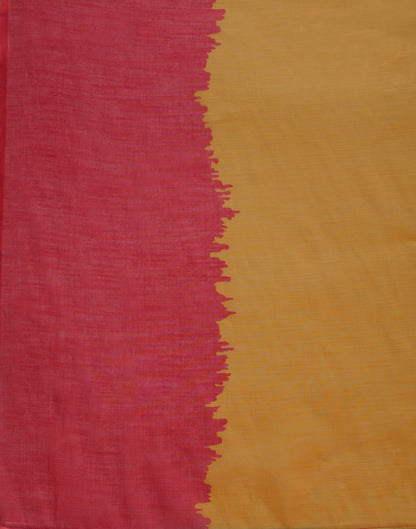 Multicoloured Linen Printed Saree