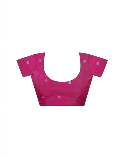 Rani Pink Silk Woven Banarasi Saree