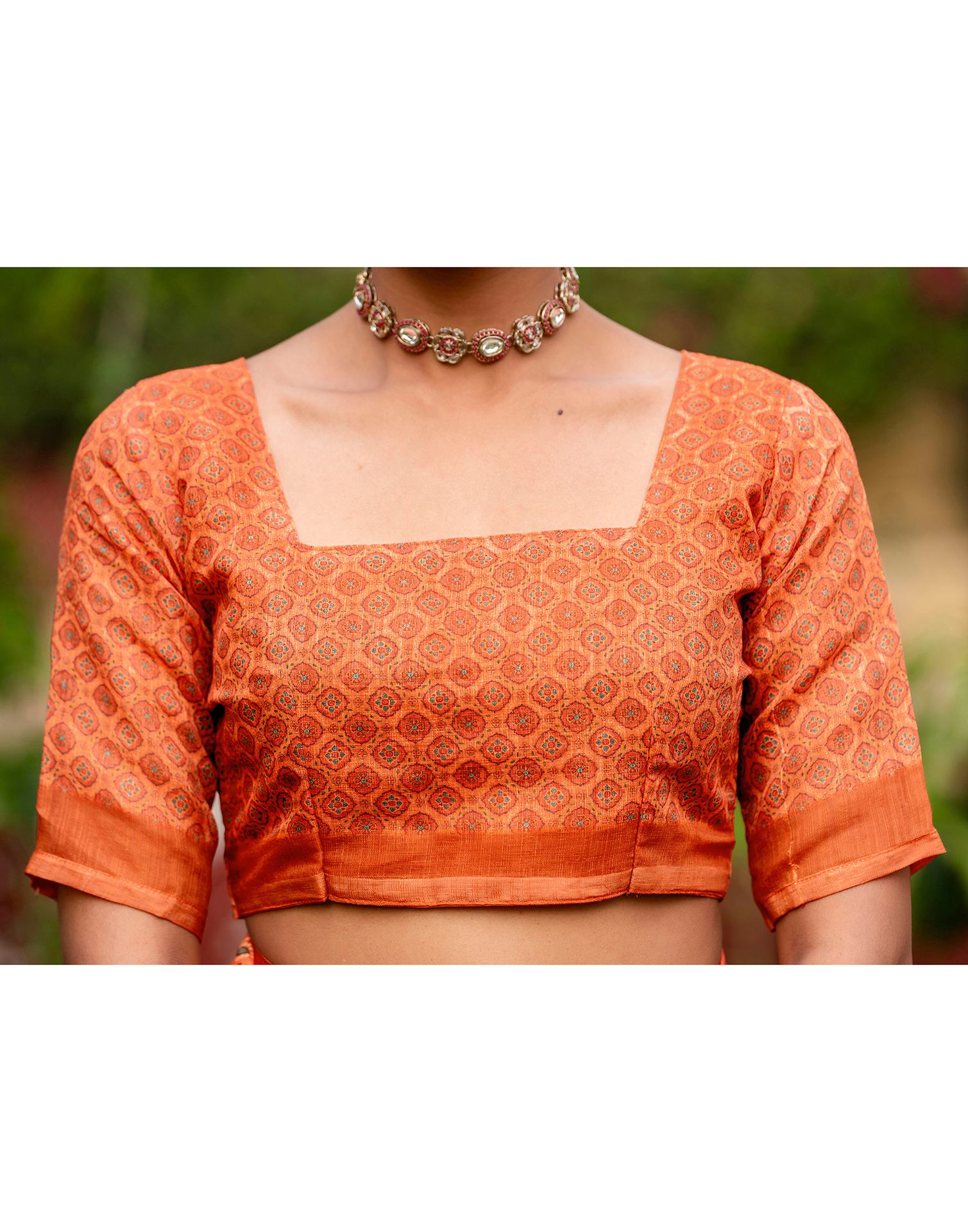 Vat Savitri Special Light Orange Linen Bandhani Printed Saree