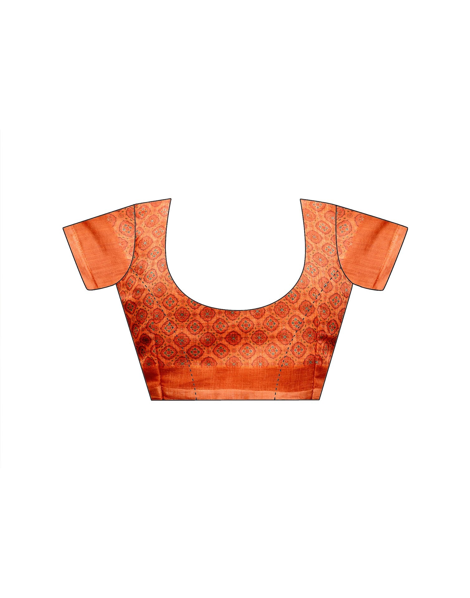Vat Savitri Special Light Orange Linen Bandhani Printed Saree