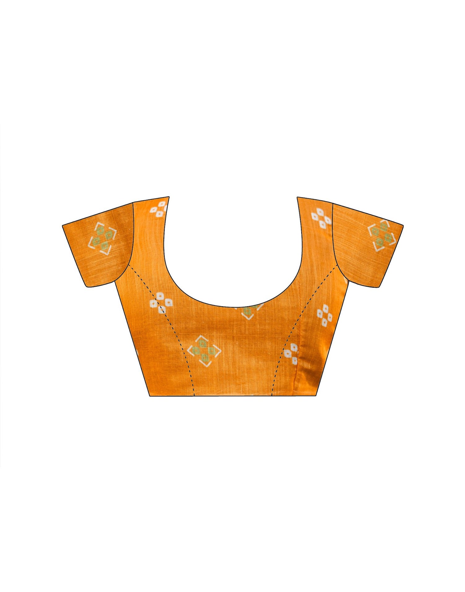 Vat Savitri Special Orange Linen Bandhani Printed Saree