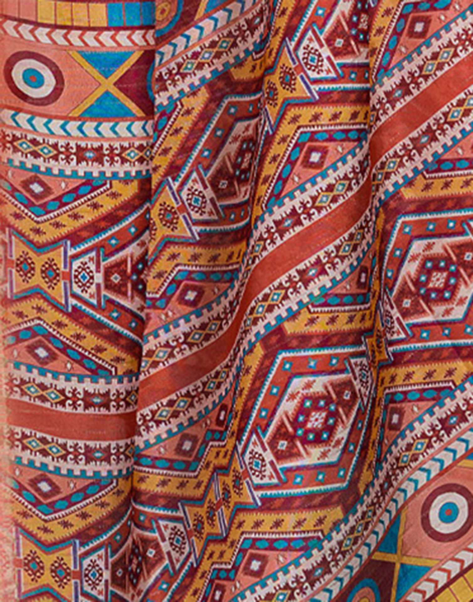 Ready To Wear Pista Green Dola Silk Printed Saree