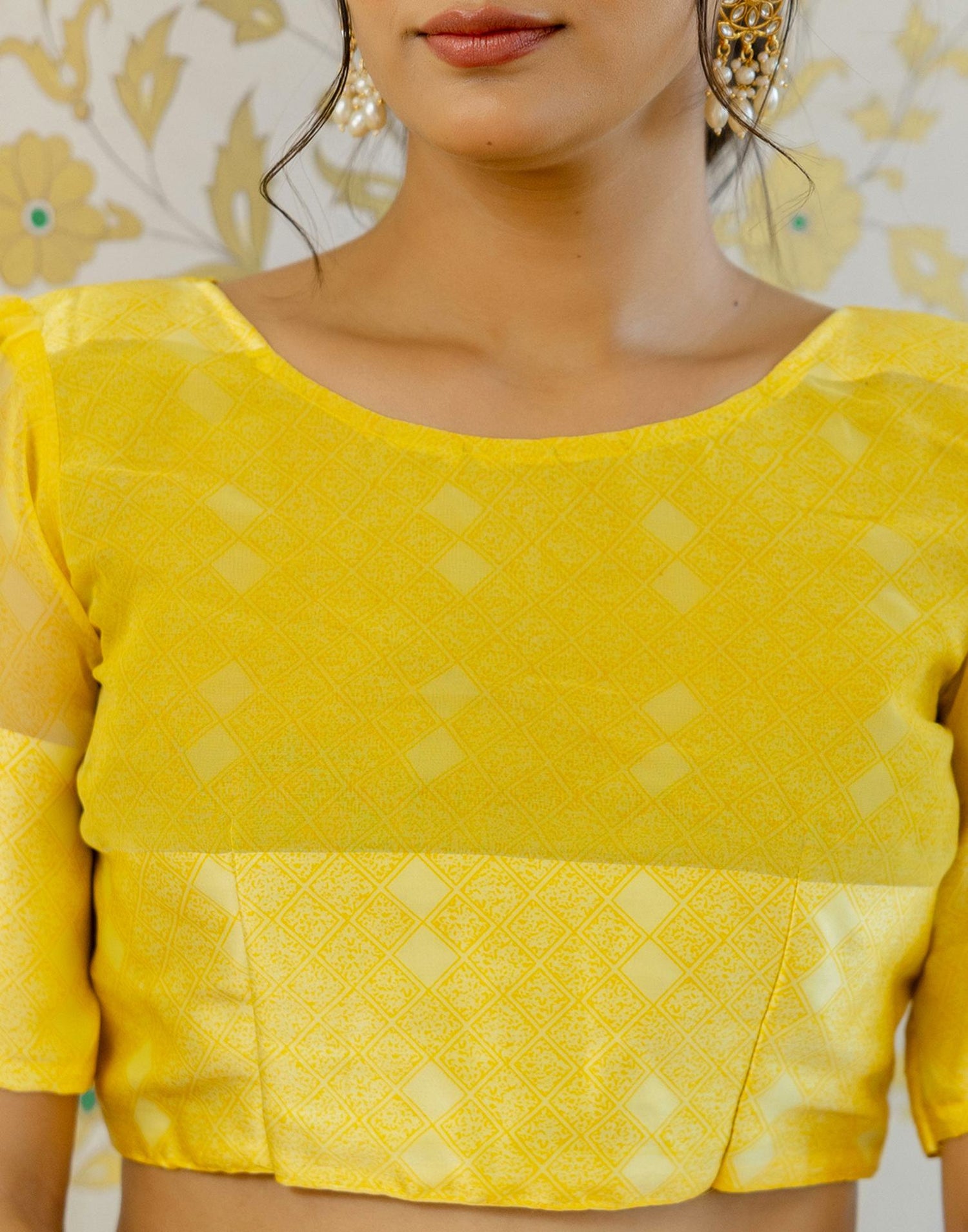 Ready To Wear Light Yellow Georgette Printed Saree