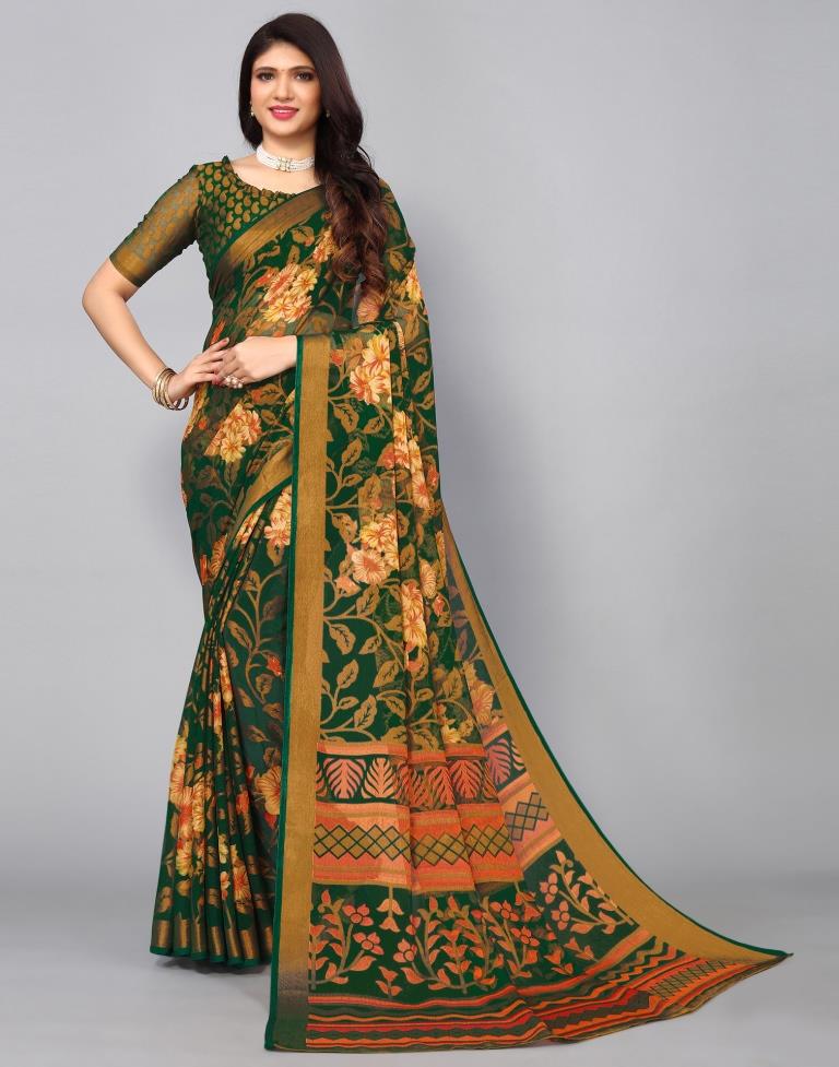 Ready to Wear Multicoloured Brasso Woven Saree