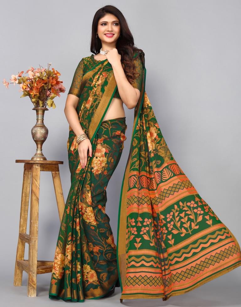 Ready to Wear Multicoloured Brasso Woven Saree