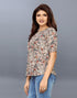 Refreshing Multicolored Coloured Printed Crepe Tops | Sudathi