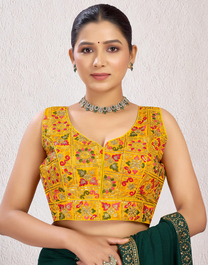 Yellow Georgette Sequence Blouse