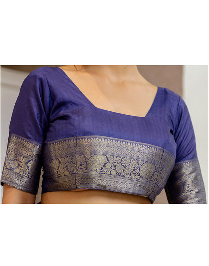 Ready To Wear Off White Silk Printed Saree