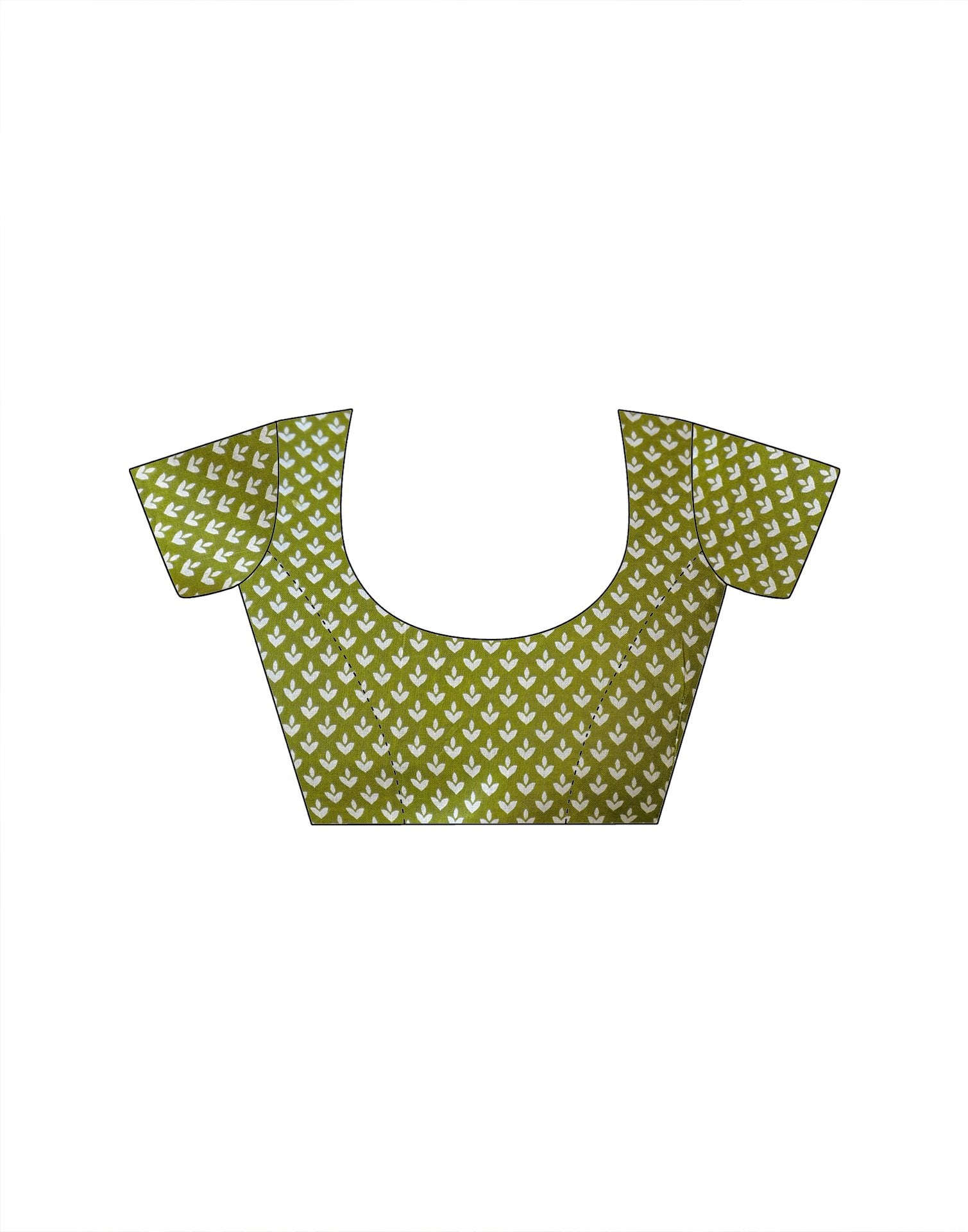 Yellow Cotton Floral Printed Saree