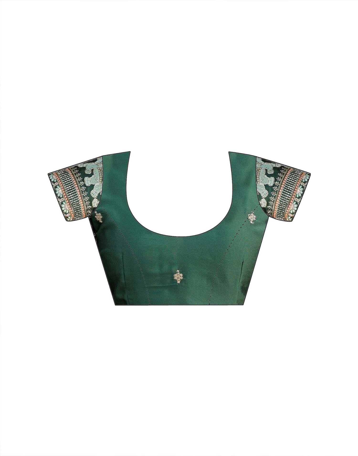 Green Silk Embroidery Saree