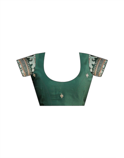 Green Silk Embroidery Saree