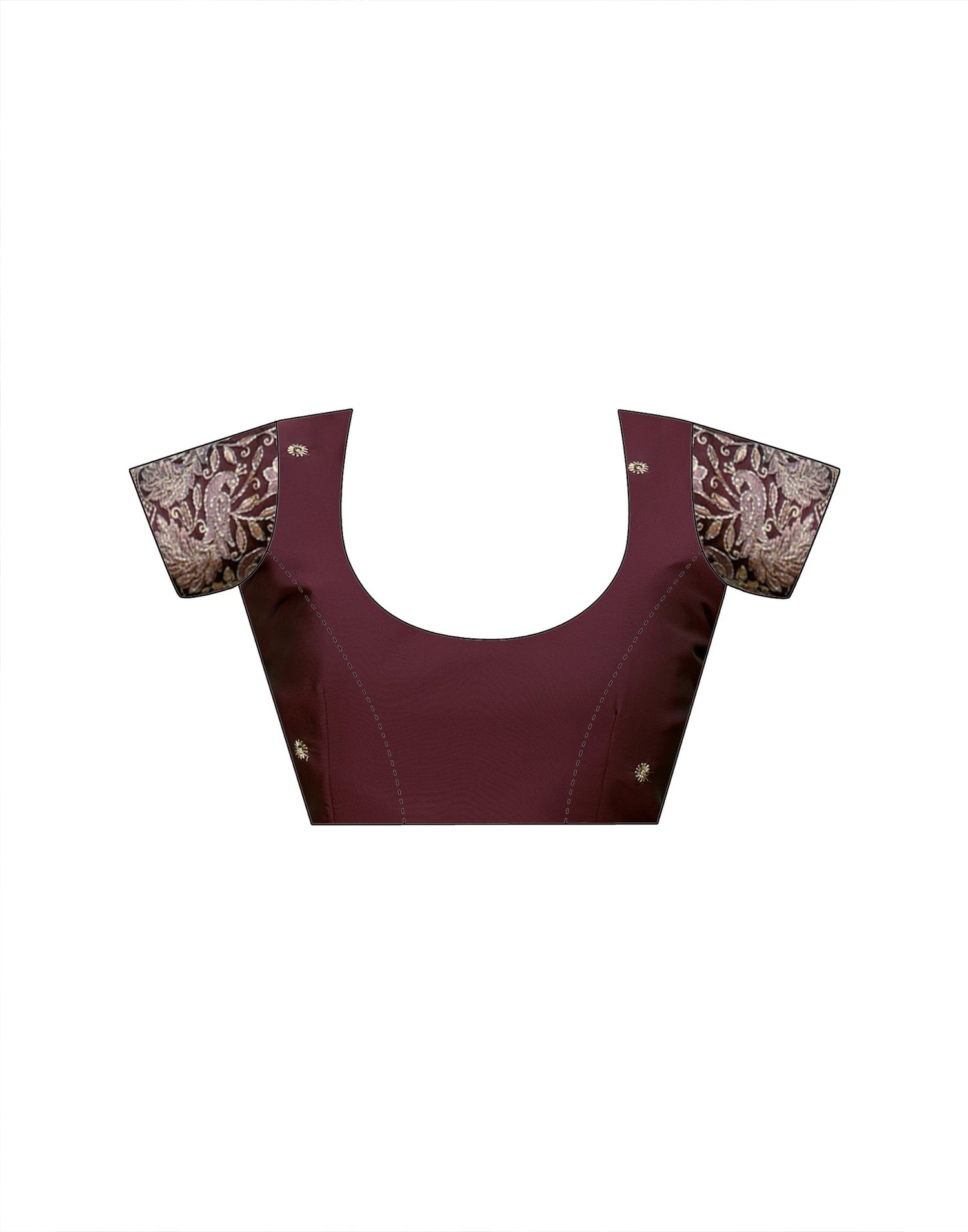 Maroon Silk Embroidery Saree