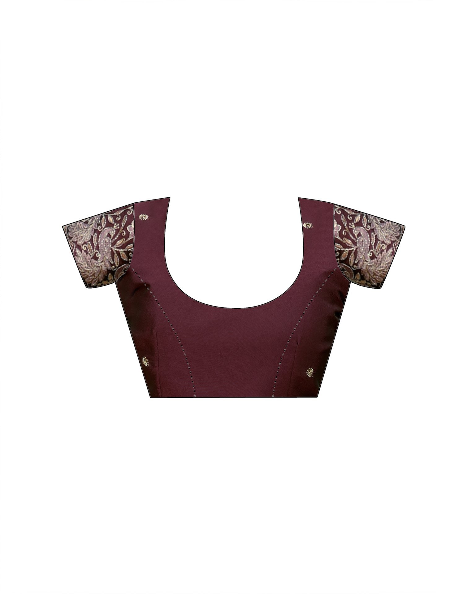 Maroon Silk Embroidery Saree
