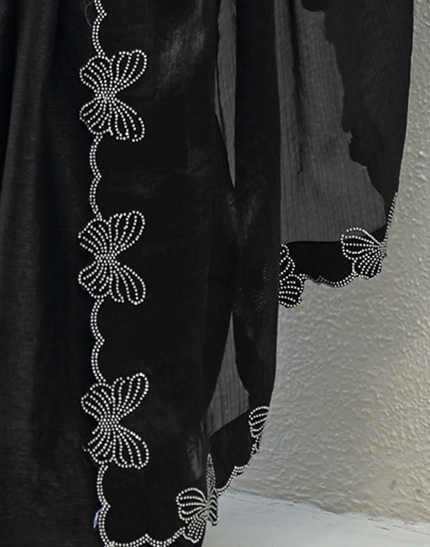 Black Shimmer Stone Work Swarovski Saree