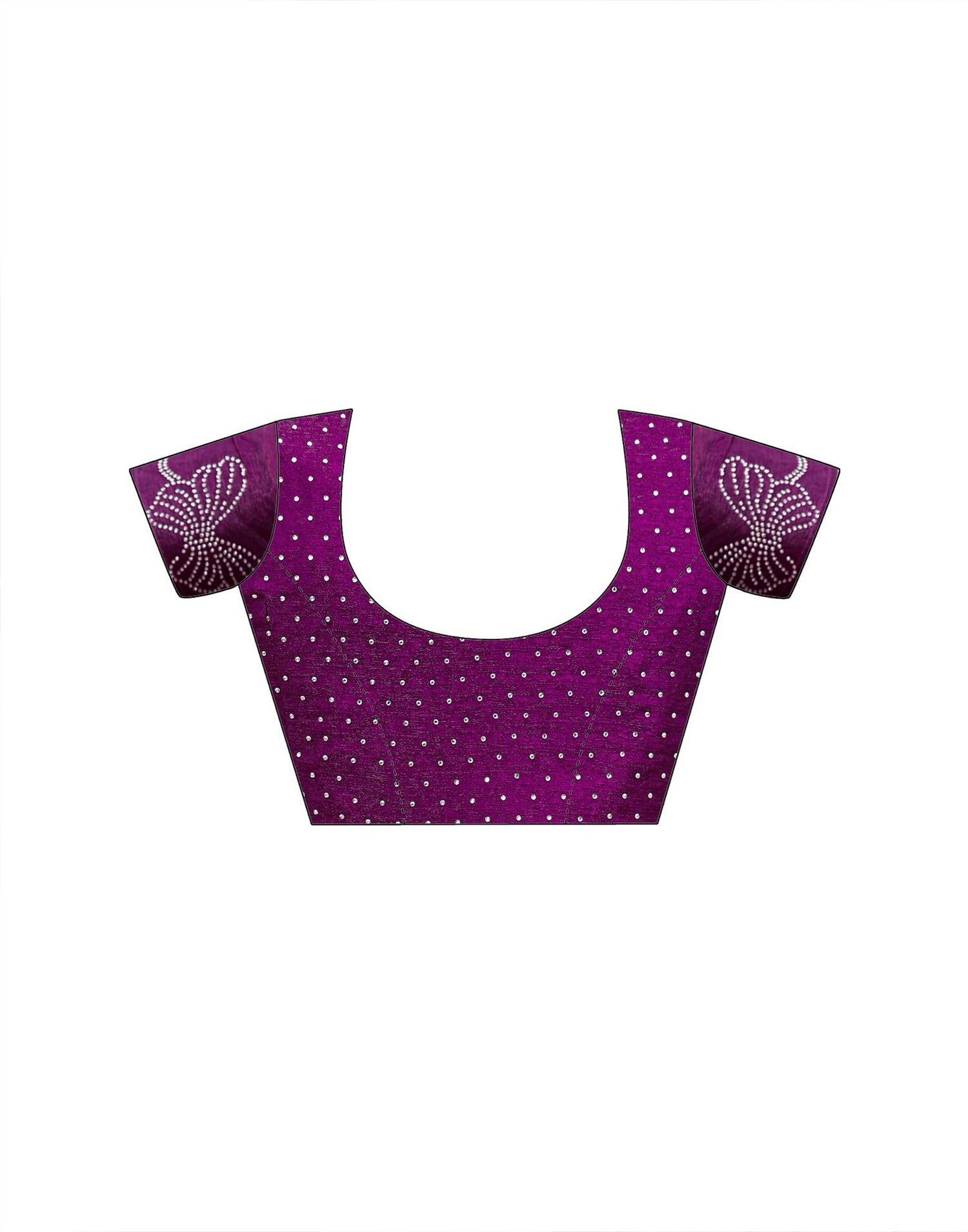 Purple Shimmer Stone Work Swarovski Saree