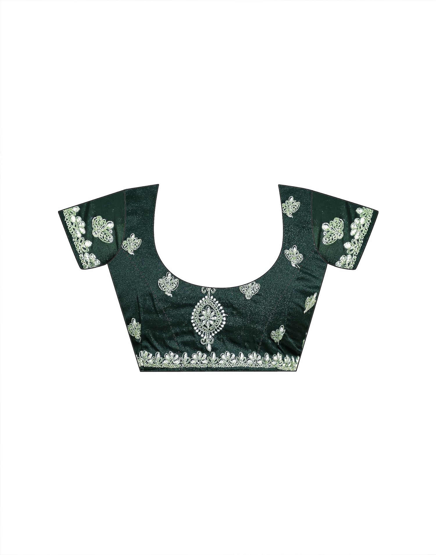 Mint Green Shimmer Embroidery Saree