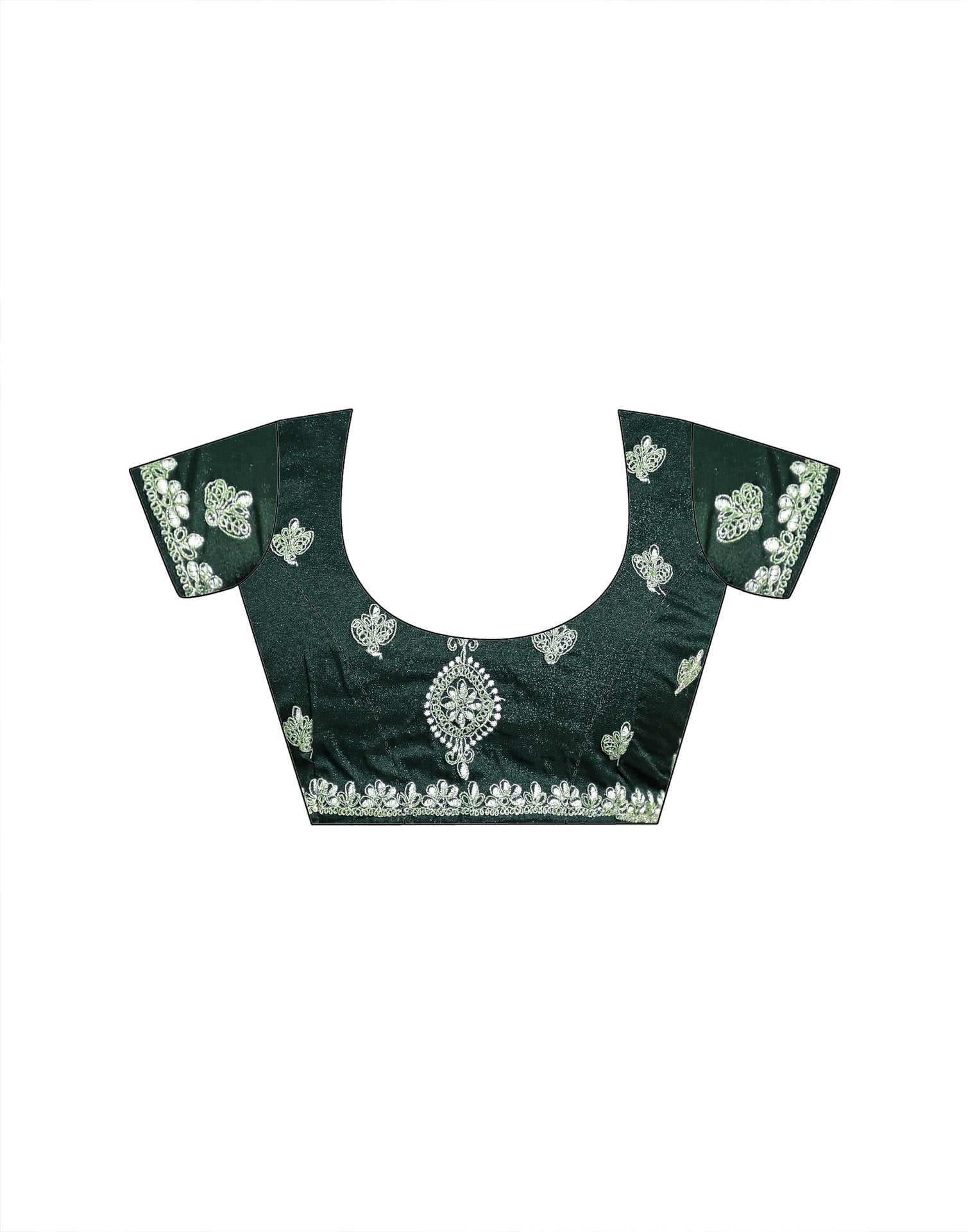 Mint Green Shimmer Embroidery Saree