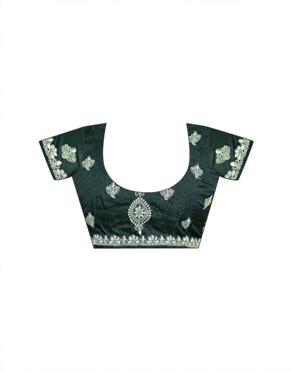 Mint Green Shimmer Embroidery Saree