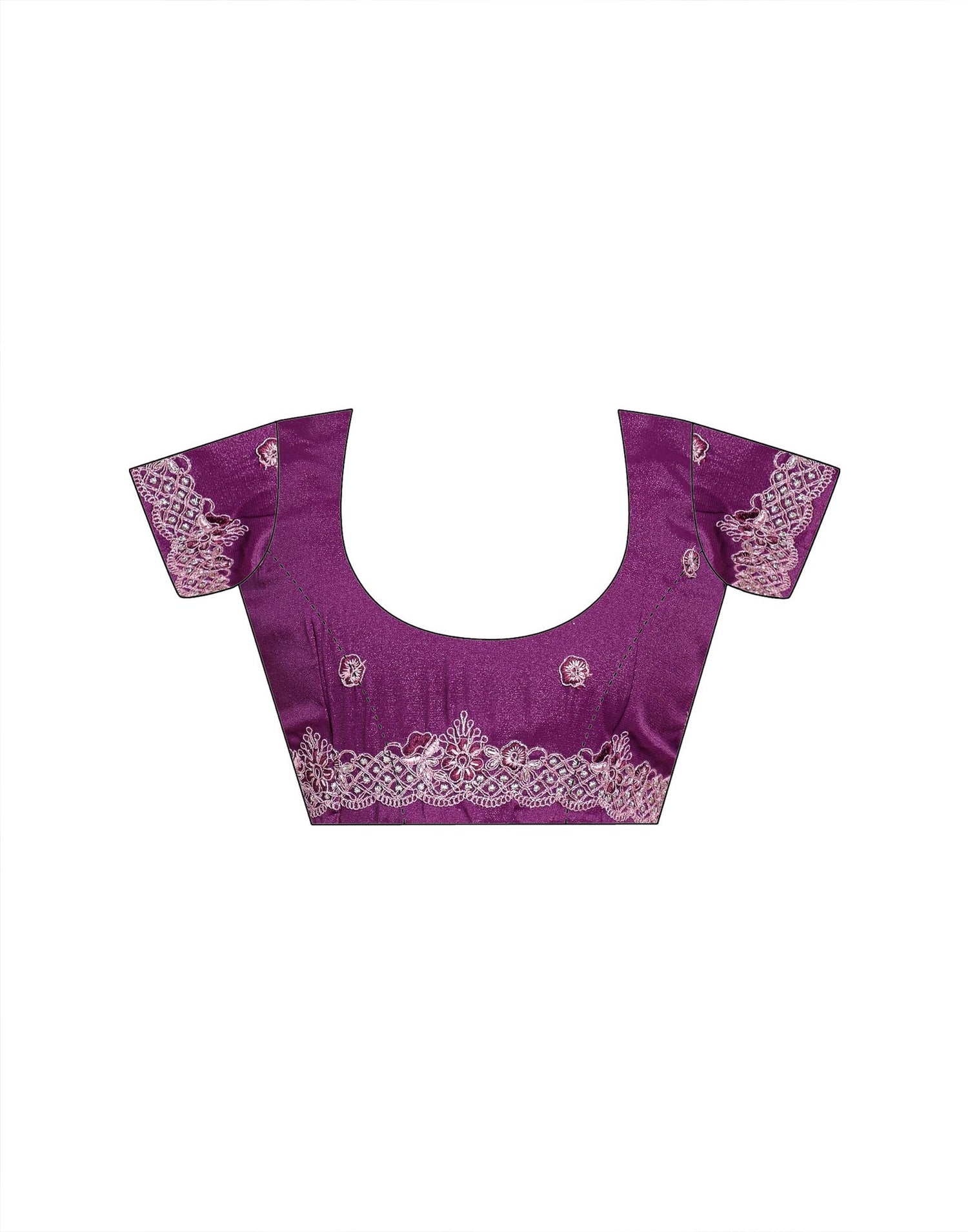 Dusty Mauve Shimmer Embroidery Saree