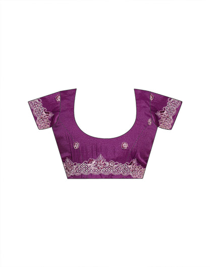 Dusty Mauve Shimmer Embroidery Saree
