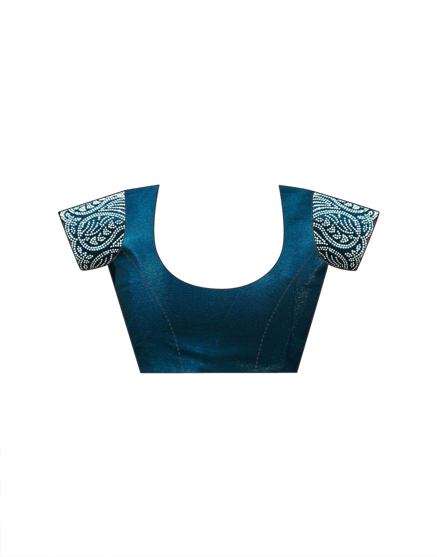 Navy Blue Shimmer Stone Work Swarovski Saree