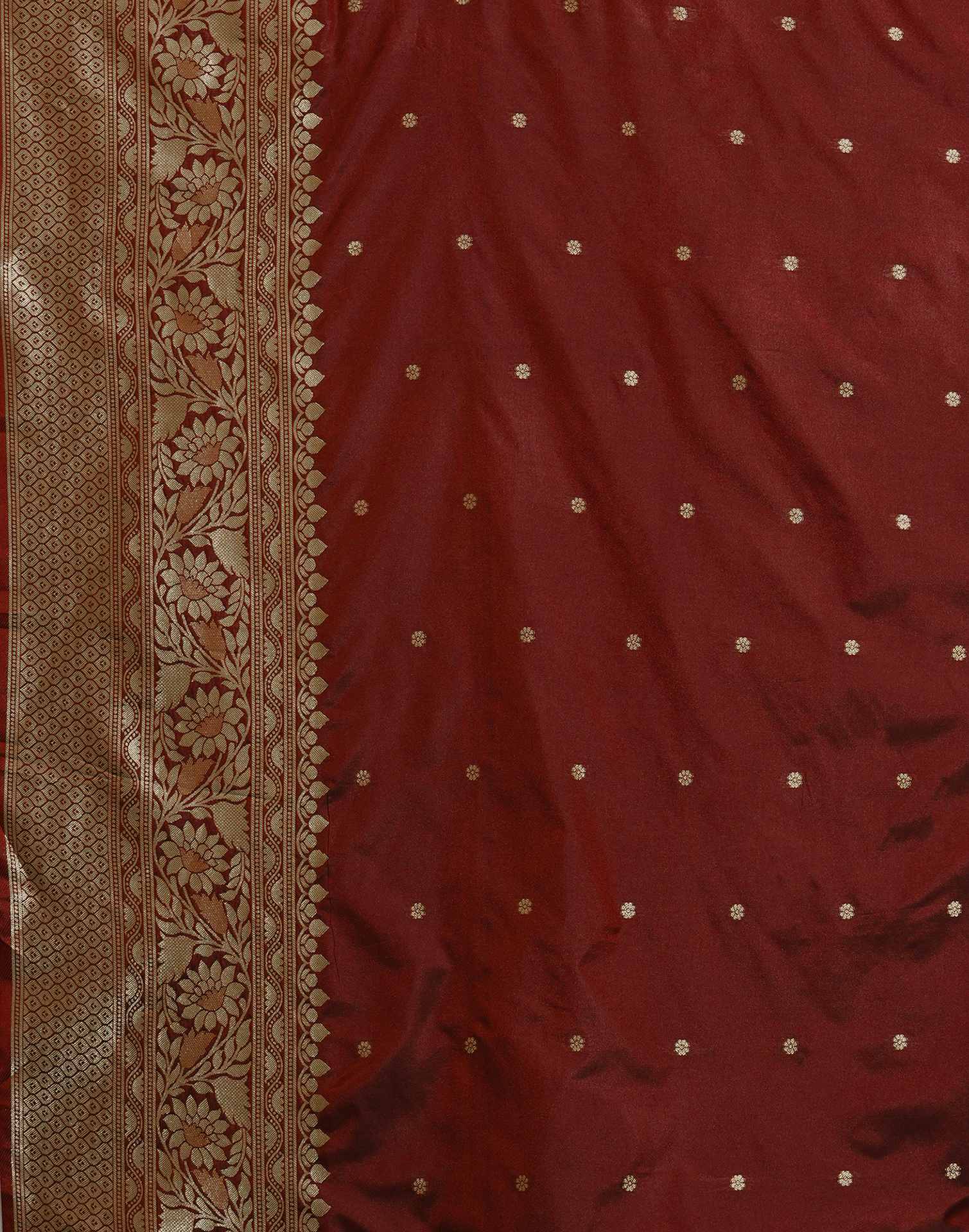 Maroon Silk Woven Kanjivaram Saree