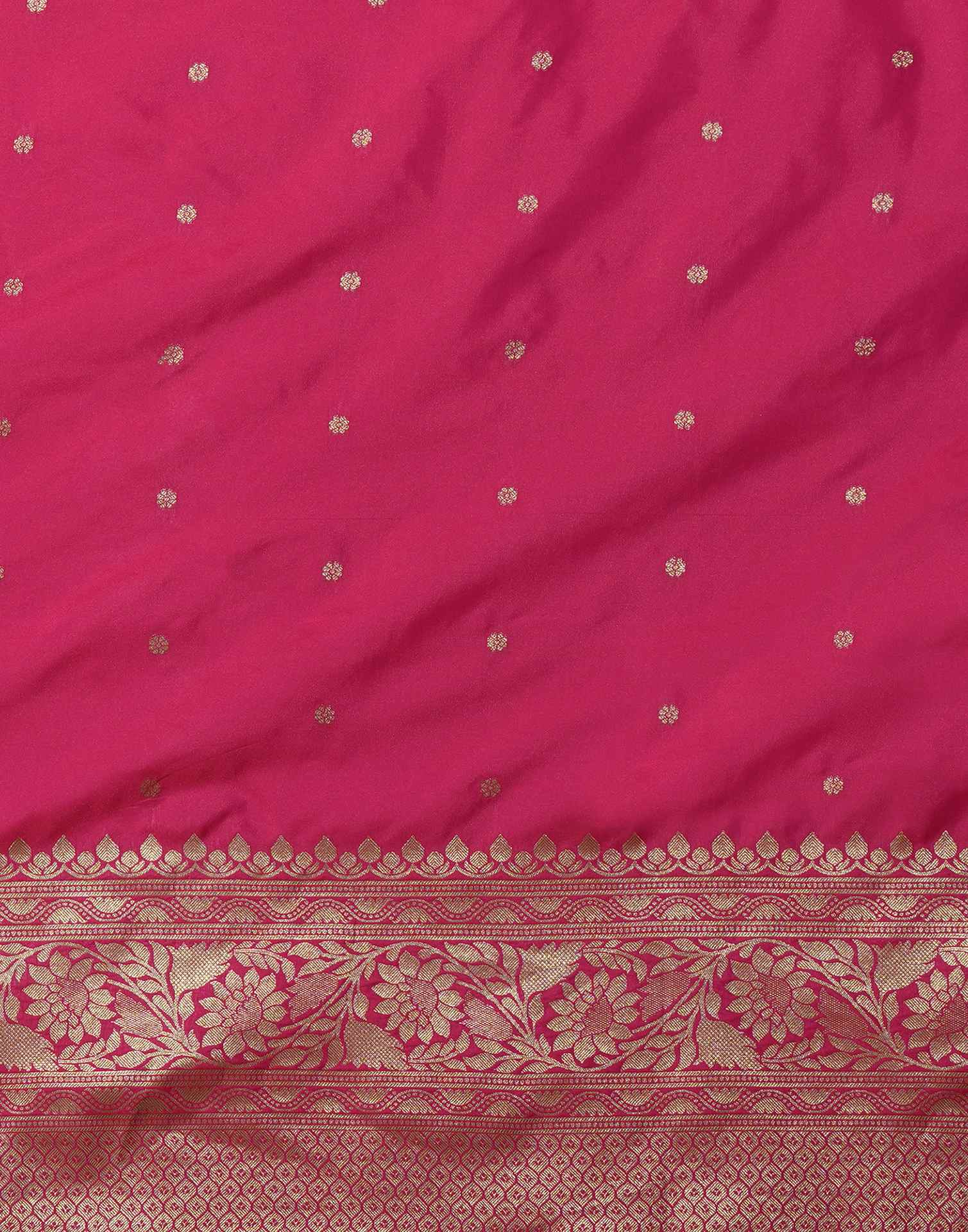 Rani Pink Silk Woven Kanjivaram Saree