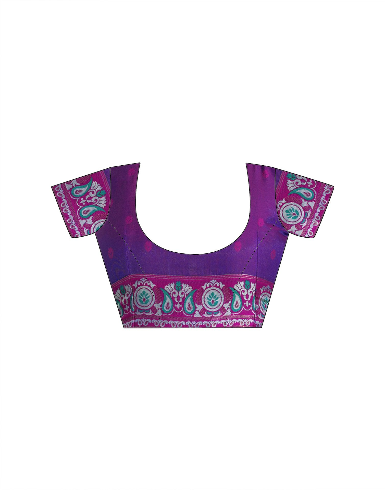 Teal Blue Silk Woven Banarasi Saree