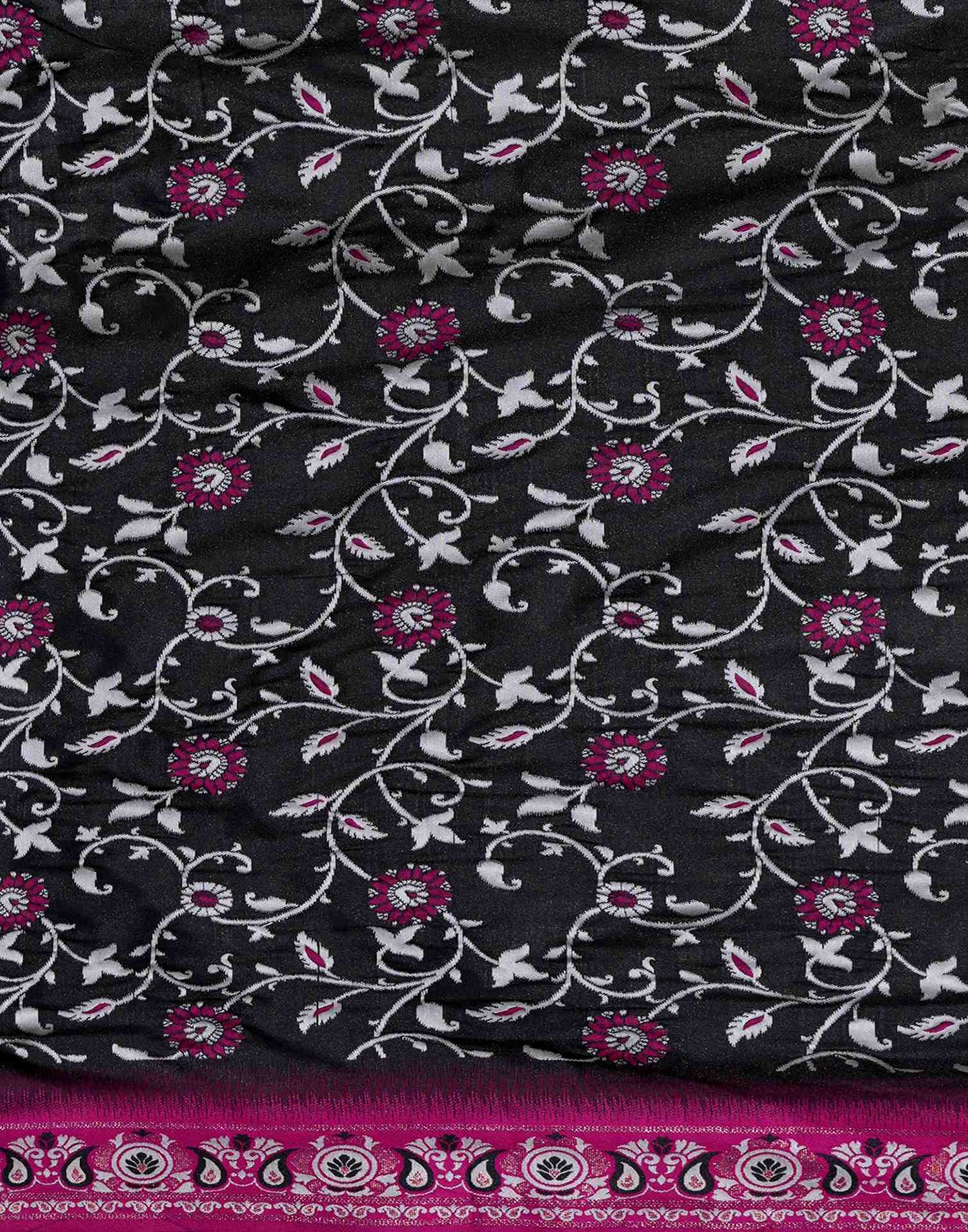 Black Silk Woven Banarasi Saree