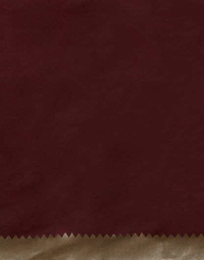 Maroon Silk Woven Kanjivaram Saree