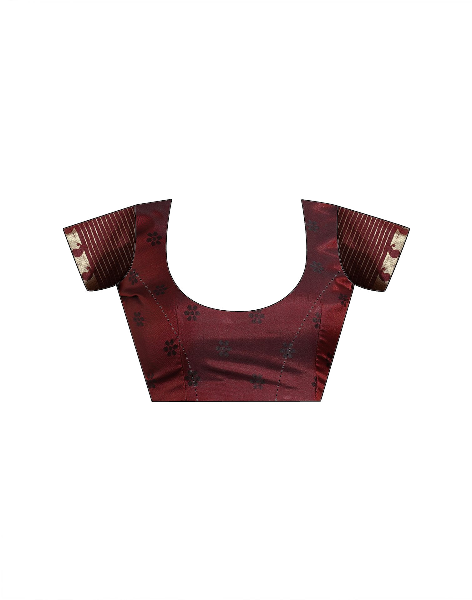 Maroon Silk Woven Kanjivaram Saree