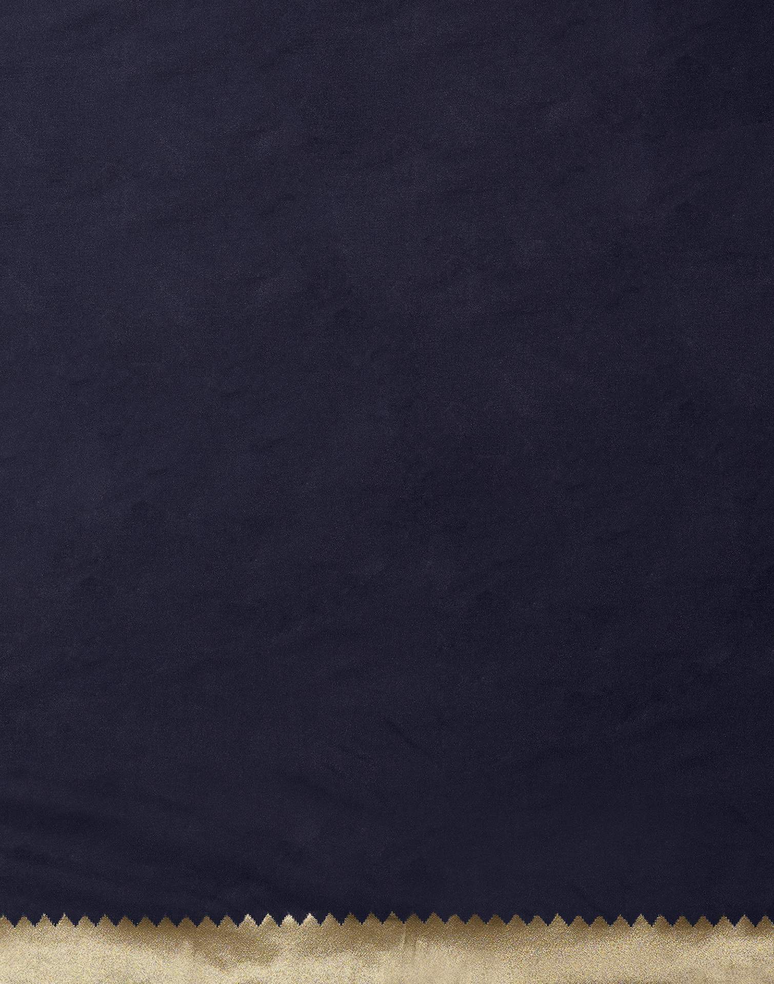 Navy Blue Silk Woven Kanjivaram Saree