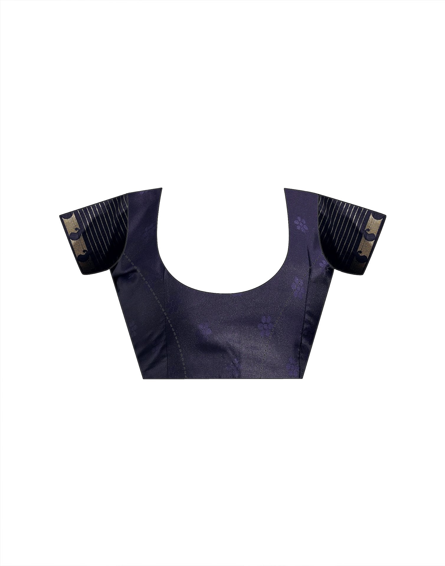 Navy Blue Silk Woven Kanjivaram Saree