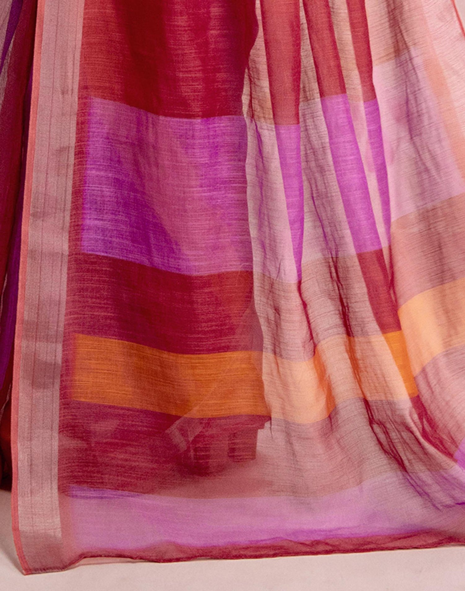 Ready To Wear Multicoloured Silk Printed Saree