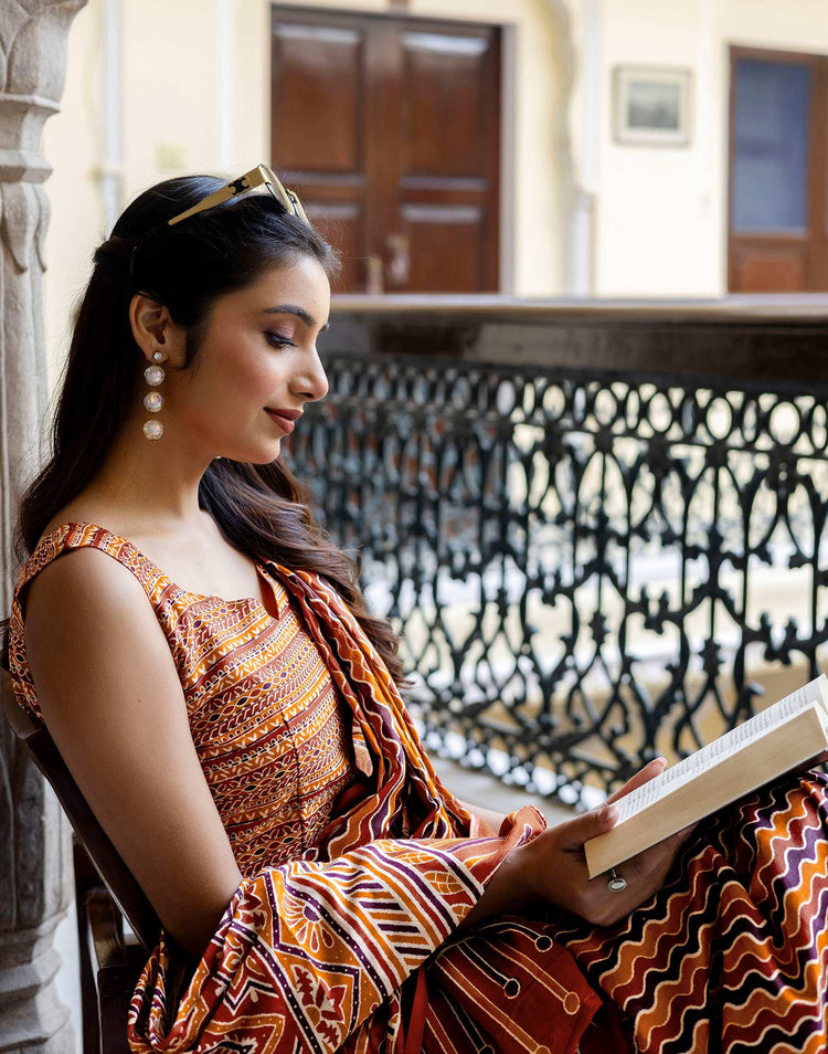 Multicoloured Cotton Printed Saree