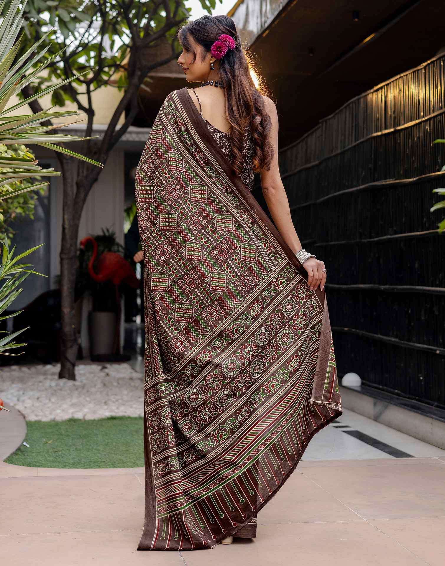 Multicoloured Cotton Printed Saree