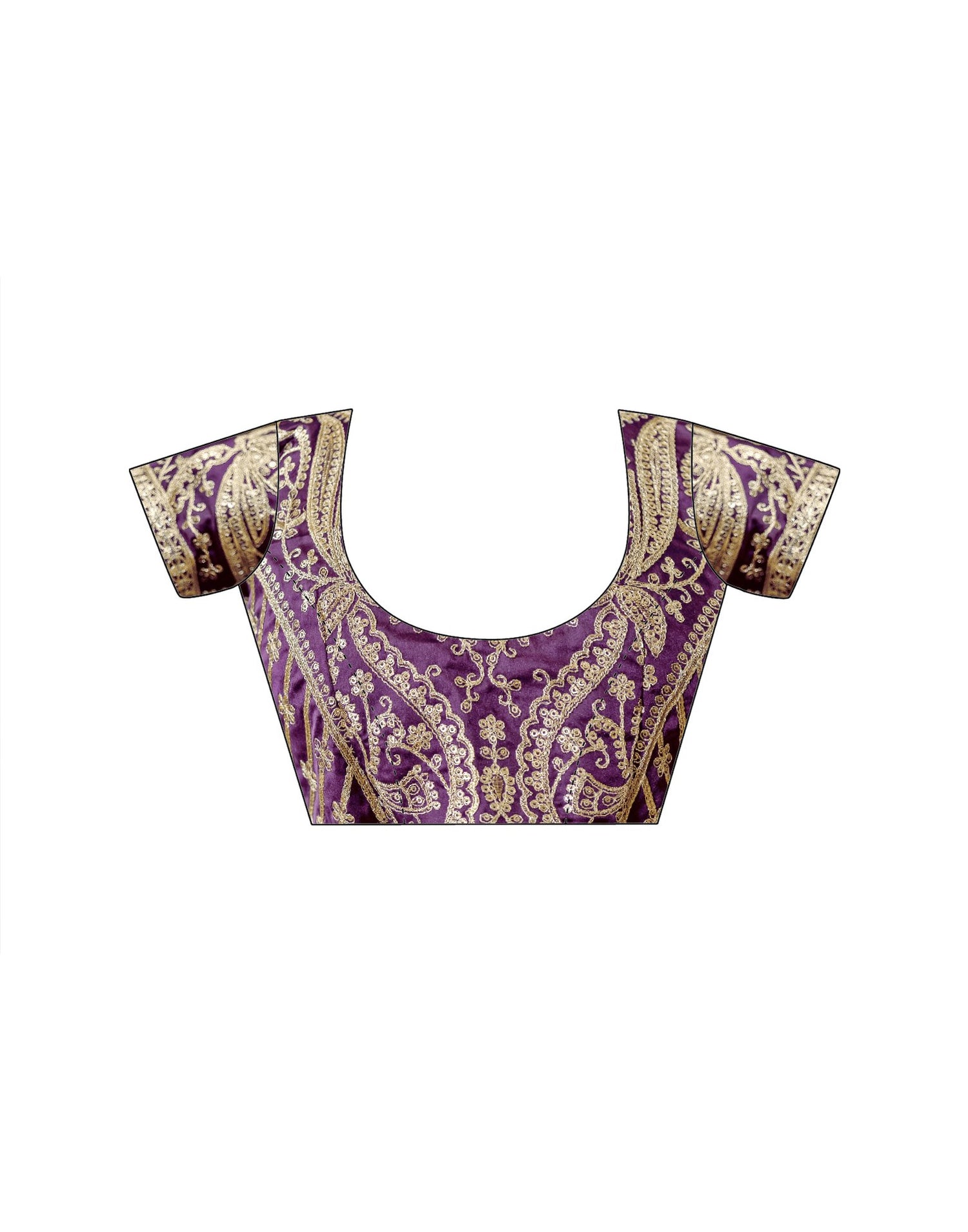 Purple Shimmer Chiffon Lace Saree