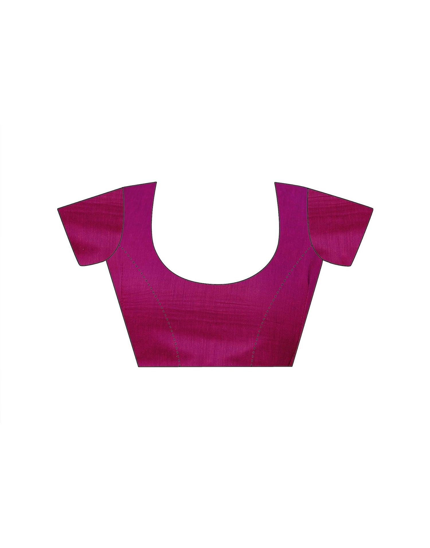 Purple Chanderi Cotton Tassels Plain Saree
