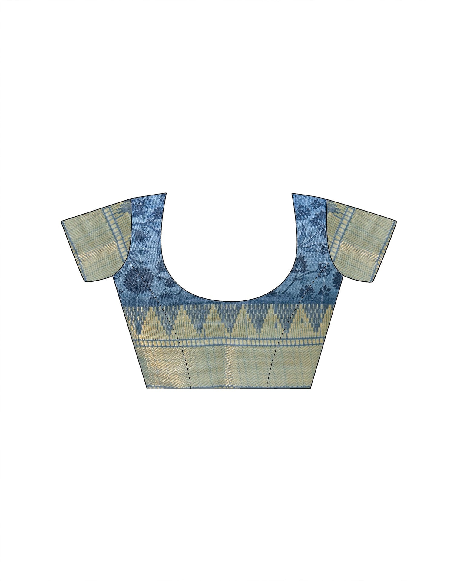 Beige Silk Woven Printed Saree