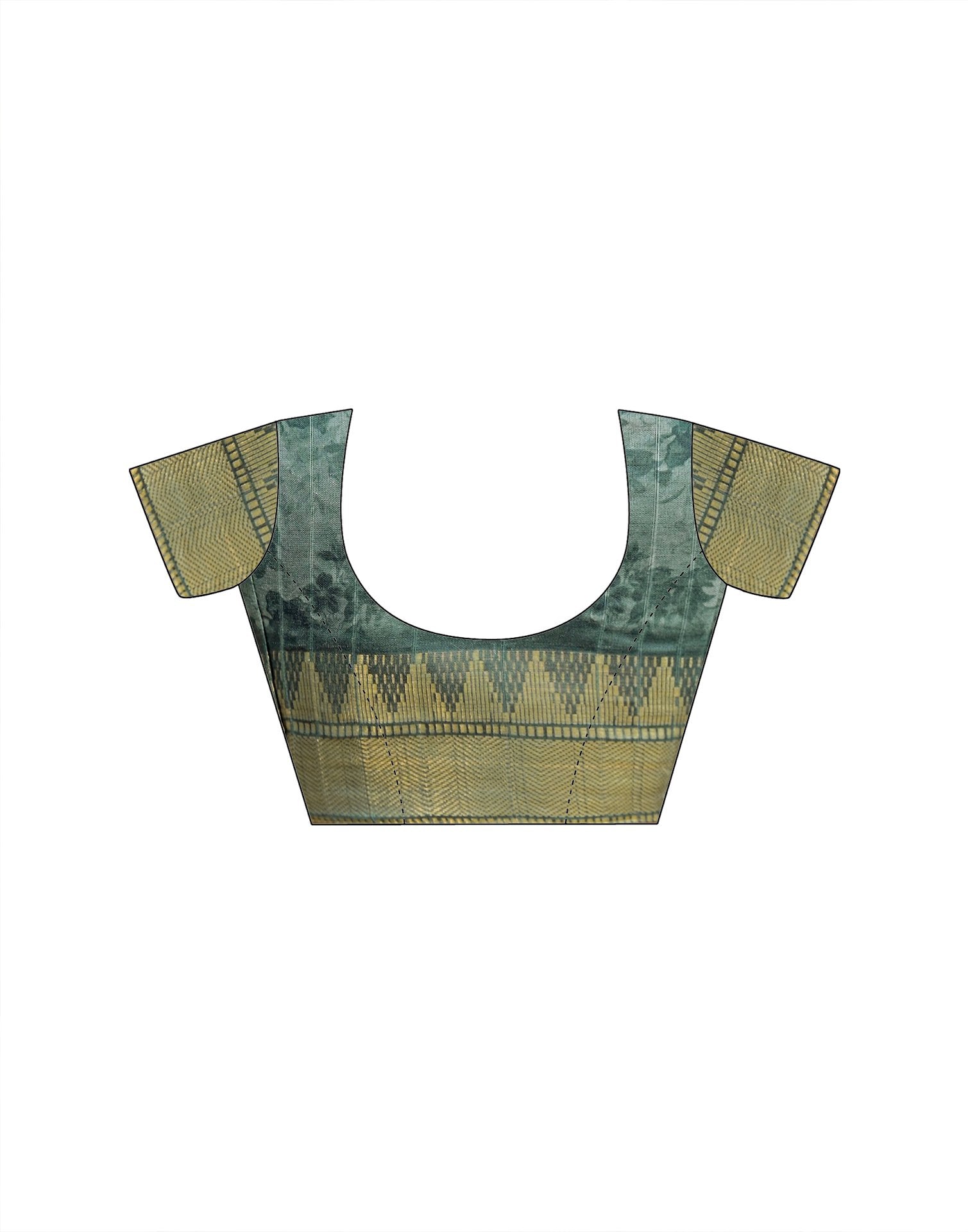 Beige Silk Woven Printed Saree