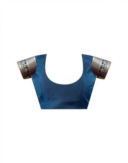 Teal Blue Silk Woven Patola Saree