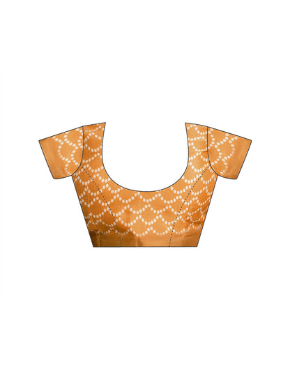 Ready To Wear Light Mustard Linen Printed Saree