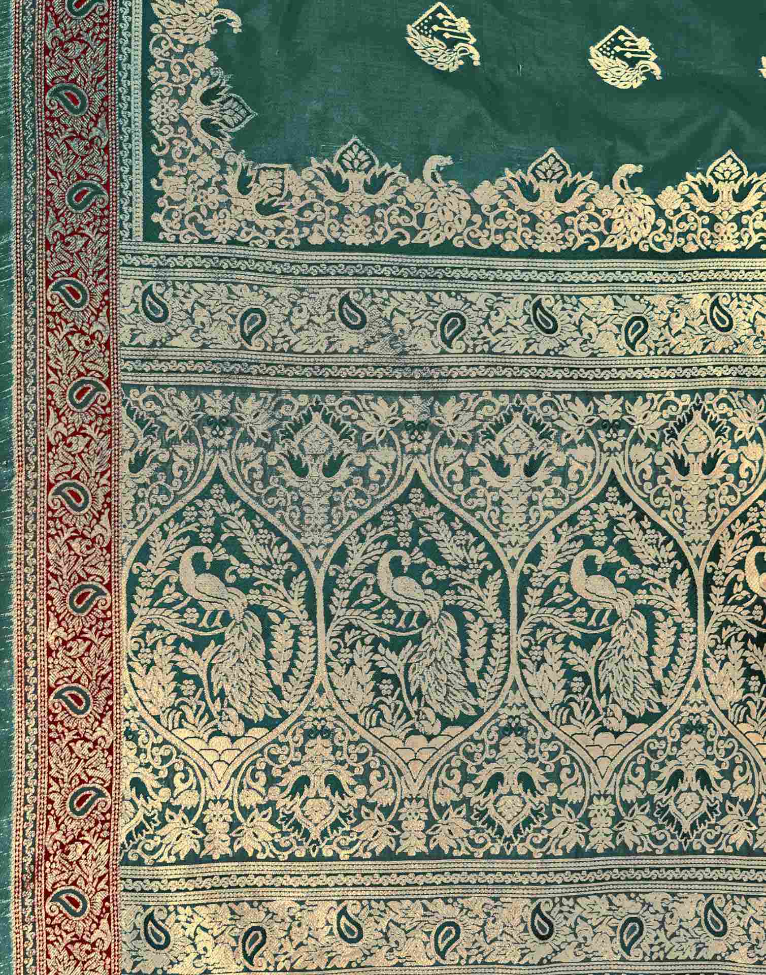 Green Silk Woven Banarasi Saree
