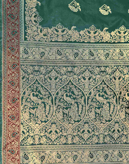 Green Silk Woven Banarasi Saree